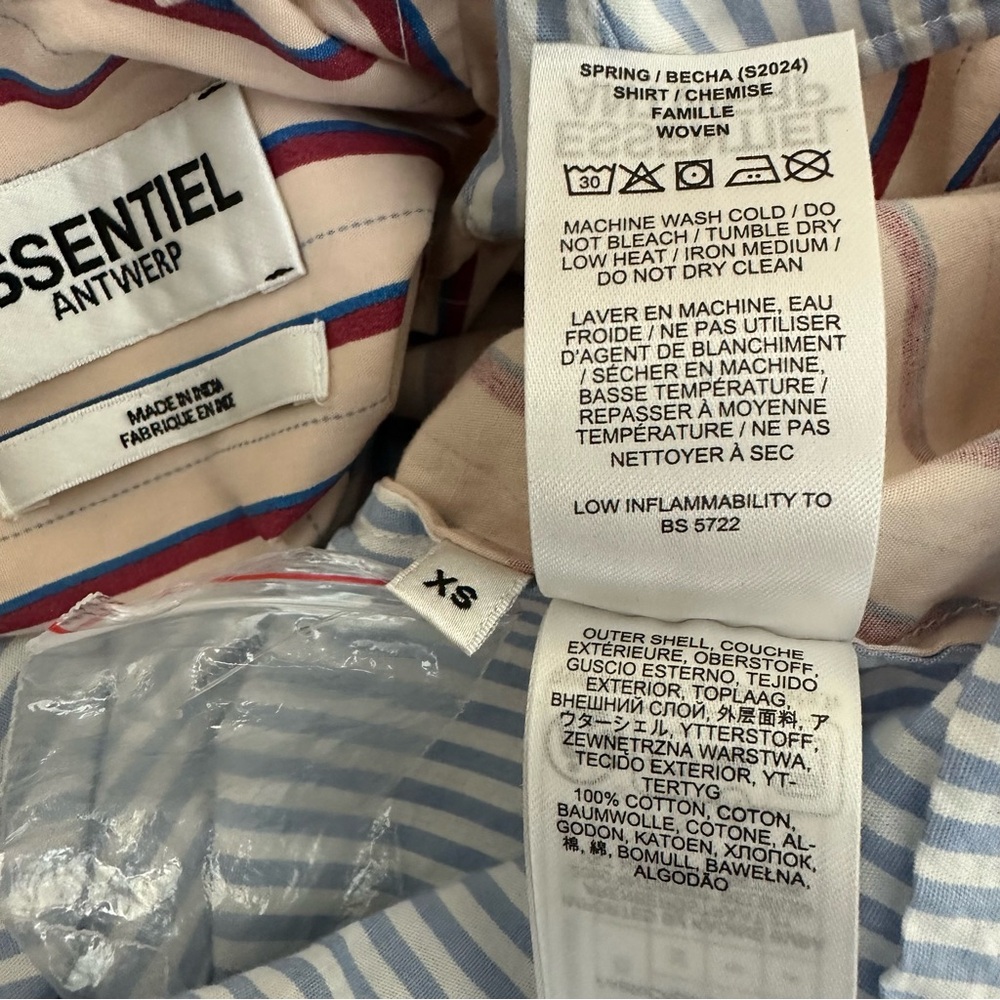 Essentiel Antwerp Famille Striped Buttondown Shirt Size XS Sold at Anthropologie - Picture 12 of 13